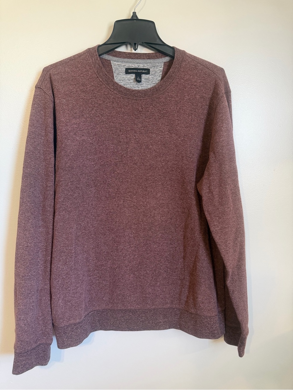 Banana Republic Men's Maroon Crewneck Sweater Size Large